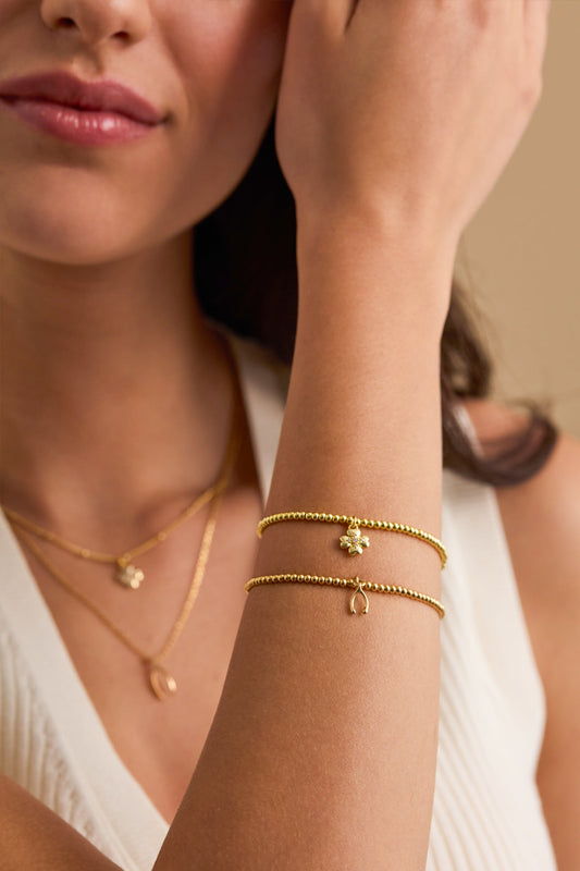 Wishbone Bracelet - Gold Plate