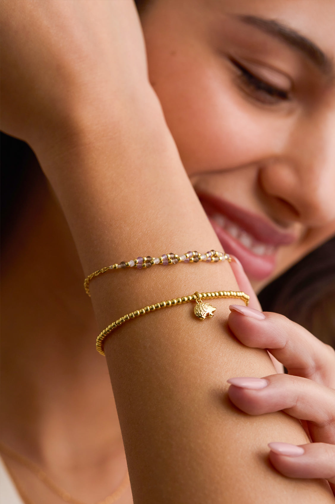 Hedgehog Bracelet - Gold Plate