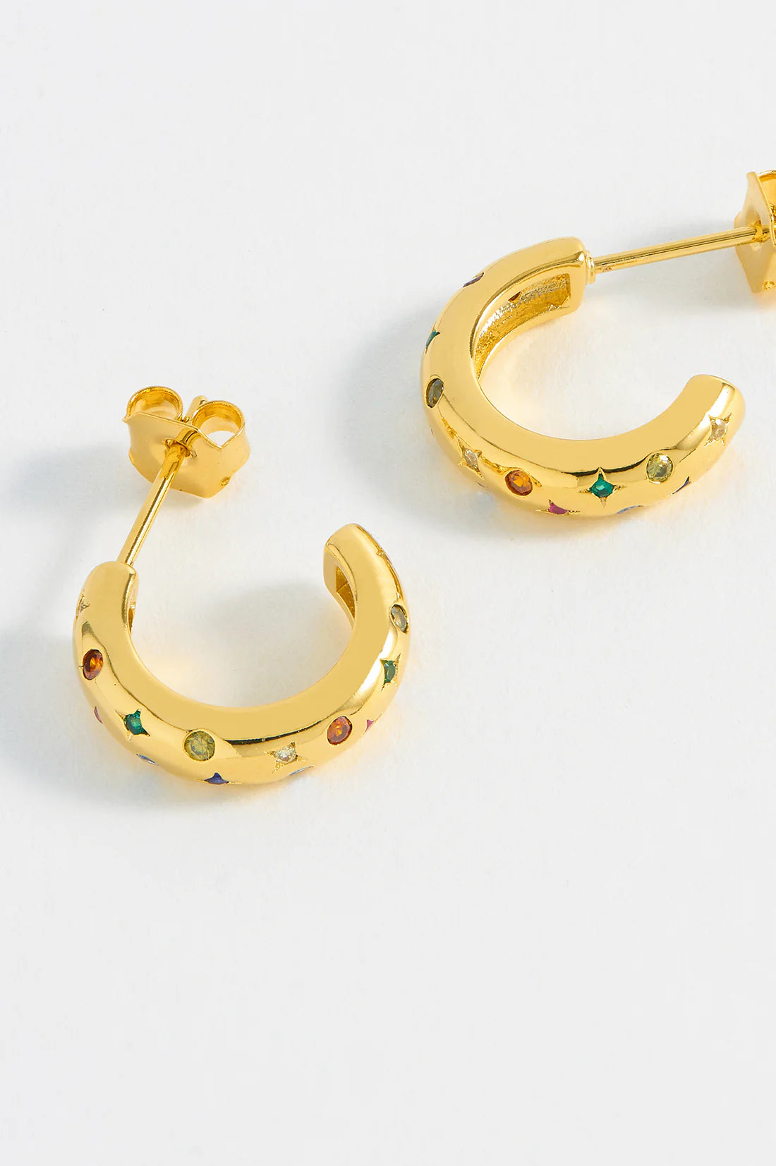 Chubby Rainbow Celestial Hoops - Gold Plated