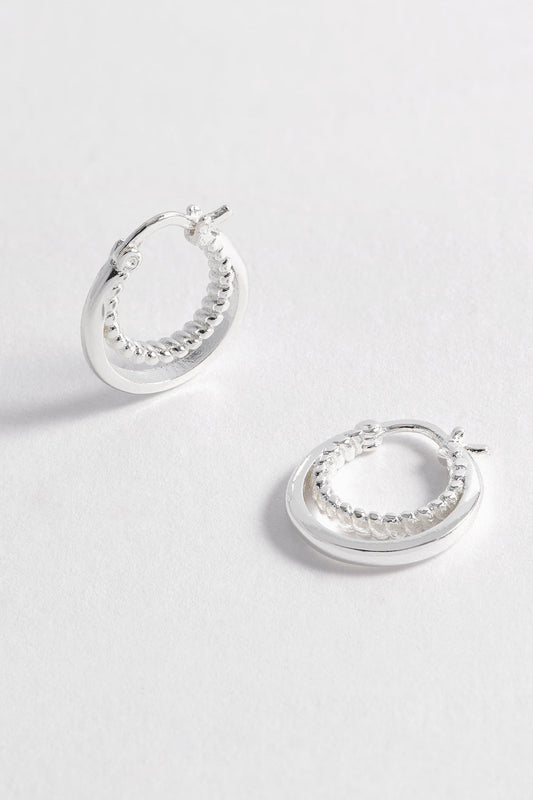 Twisted Double Hoop Earrings
