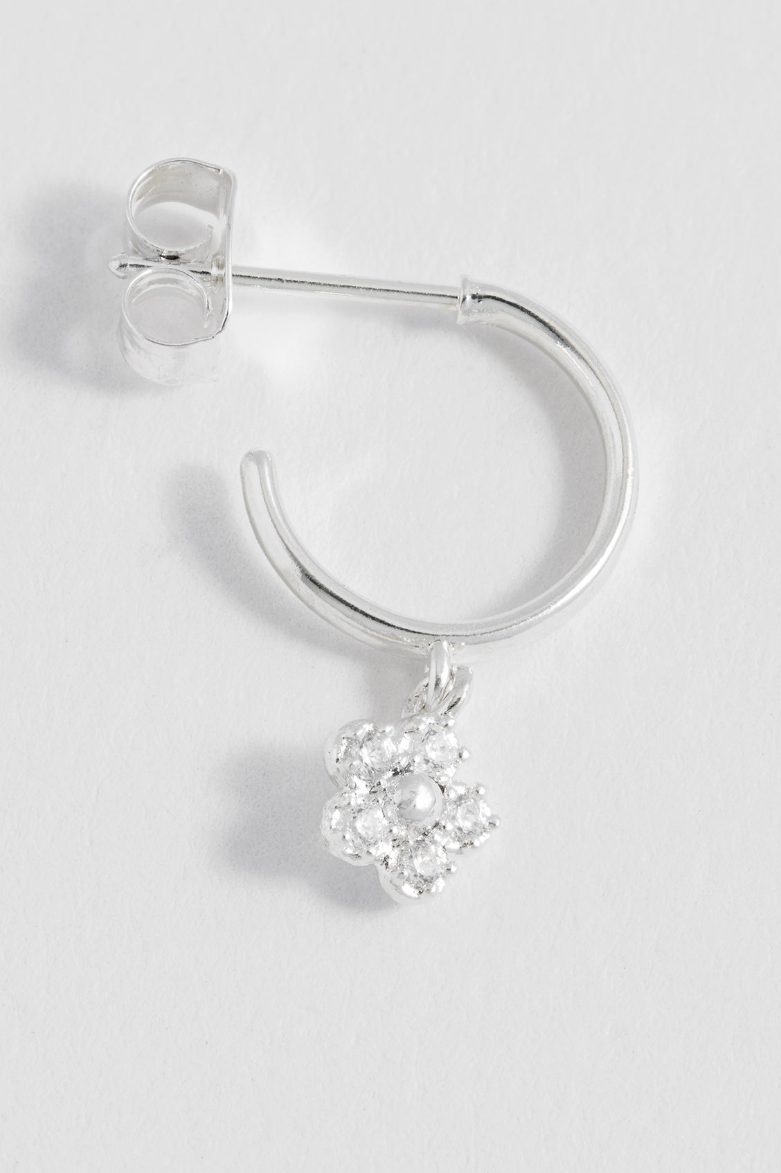 CZ Flower Hoops