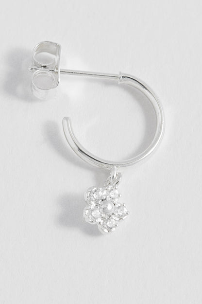 CZ Flower Hoops