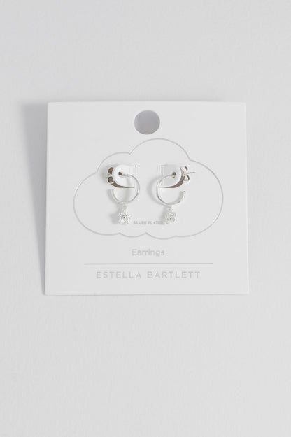 CZ Flower Hoops