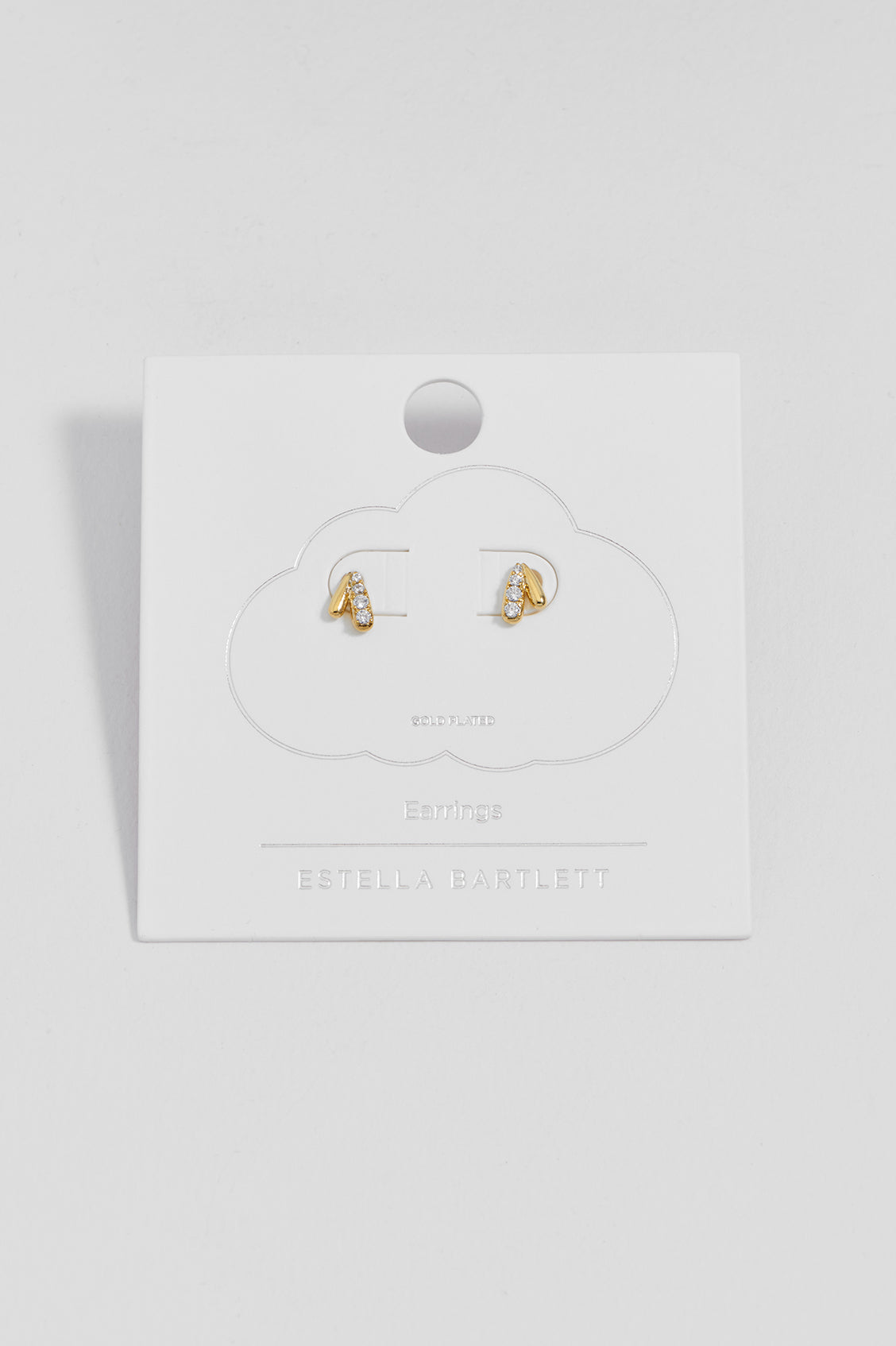Teardrop CZ Studs - Gold Plated