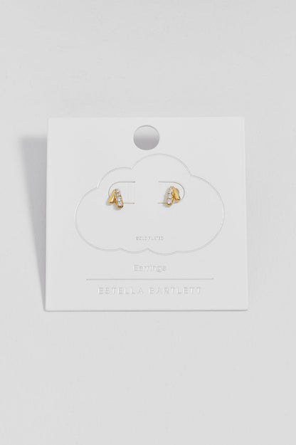 Teardrop CZ Studs - Gold Plated