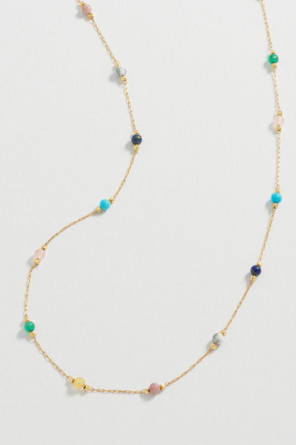 Wellness Mixed Beaded Chain Necklace