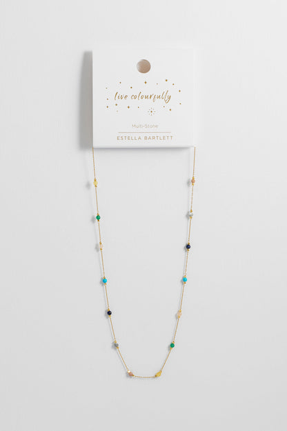 Wellness Mixed Beaded Chain Necklace