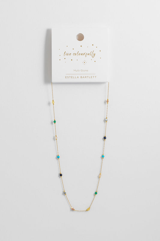 Wellness Mixed Beaded Chain Necklace