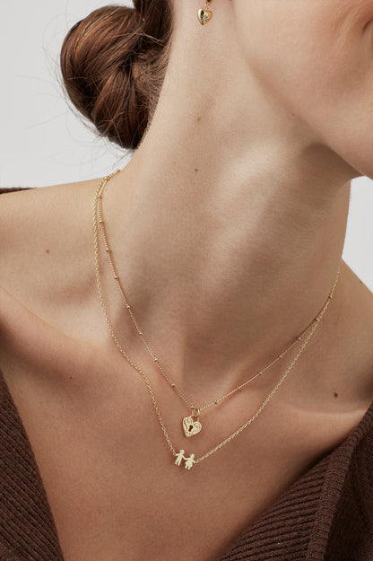 Paperchain People Necklace - Gold Plate