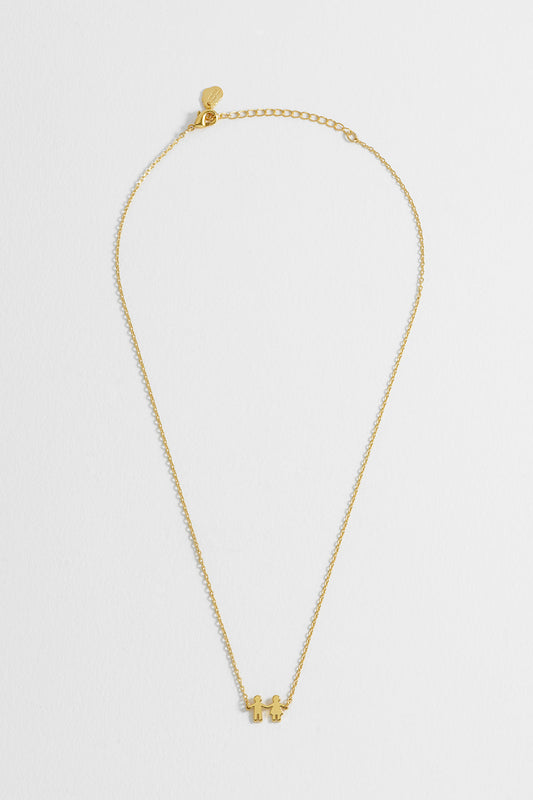Paperchain People Necklace - Gold Plate