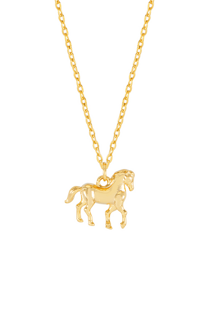Horse Necklace Necklace - Gold Plate