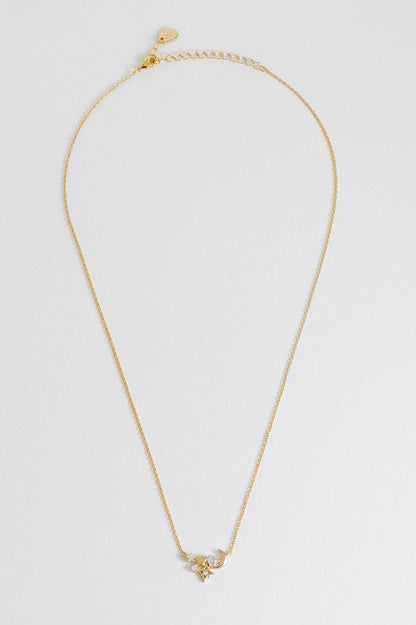 CZ Moon and Stars Cluster Necklace