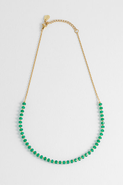 Wellness Green Agate Amelia Gemstone Necklace