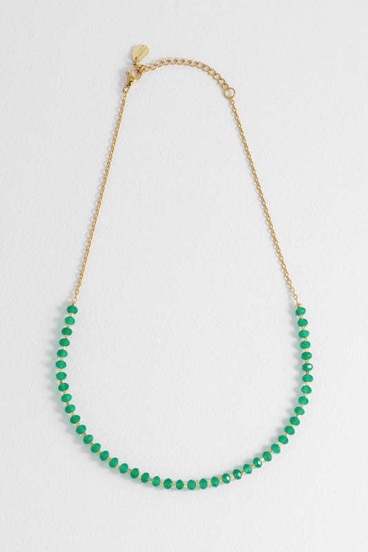 Wellness Green Agate Amelia Gemstone Necklace