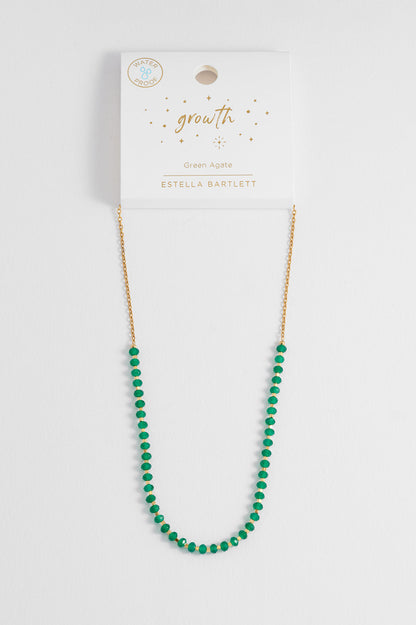 Wellness Green Agate Amelia Gemstone Necklace