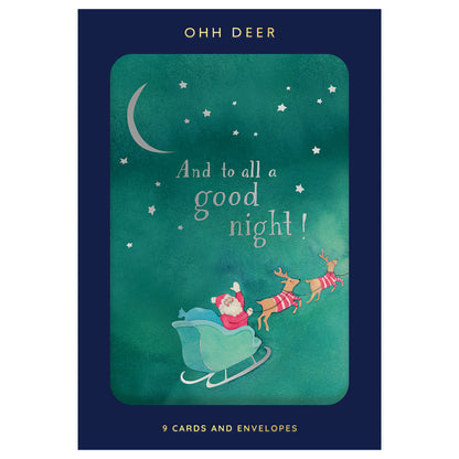 Assorted Christmas Card Set To All A Goodnight - Pack of 9