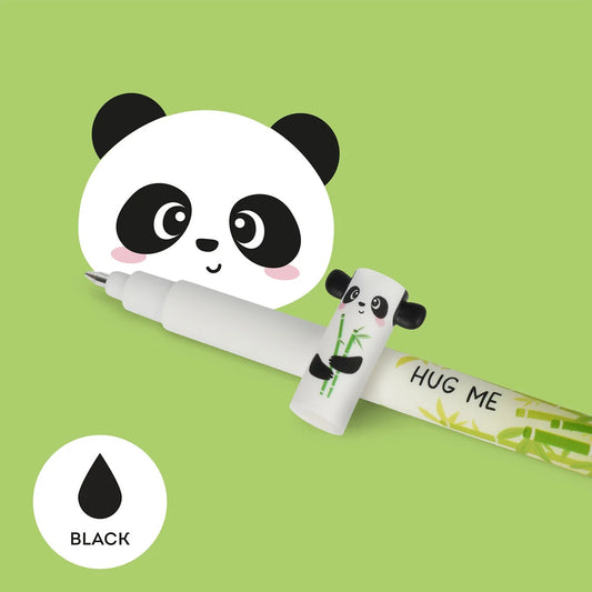Legami Erasable Pen -Panda  - Black Ink - Hug Me