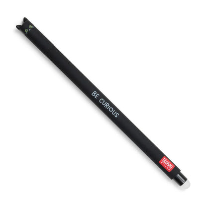 Legami Erasable Pen- Cat- Black Ink - Be Curious