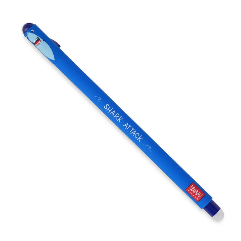 Legami Erasable Pen - Shark - Blue Ink - Shark Attack