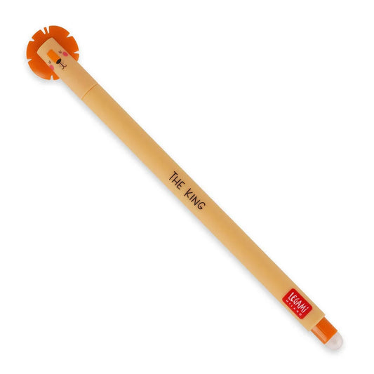 Legami Erasable Pen -Lion  - Orange Ink - The King