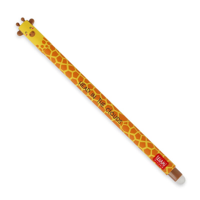 Legami Erasable Pen - Giraffe- Black Ink - Head In The Couds