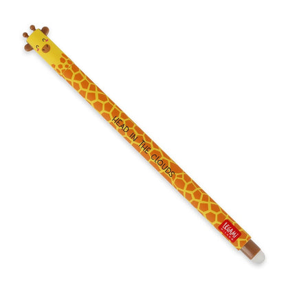Legami Erasable Pen - Giraffe- Black Ink - Head In The Couds