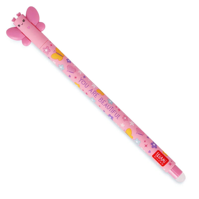 Legami Erasable Pen - Butterfly- Pink Ink - You Are Beautiful