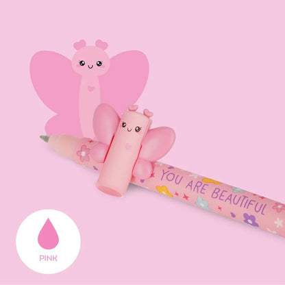 Legami Erasable Pen - Butterfly- Pink Ink - You Are Beautiful