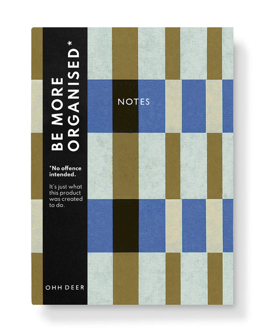 Evelina Blue & Green Stripes Linen Notebook