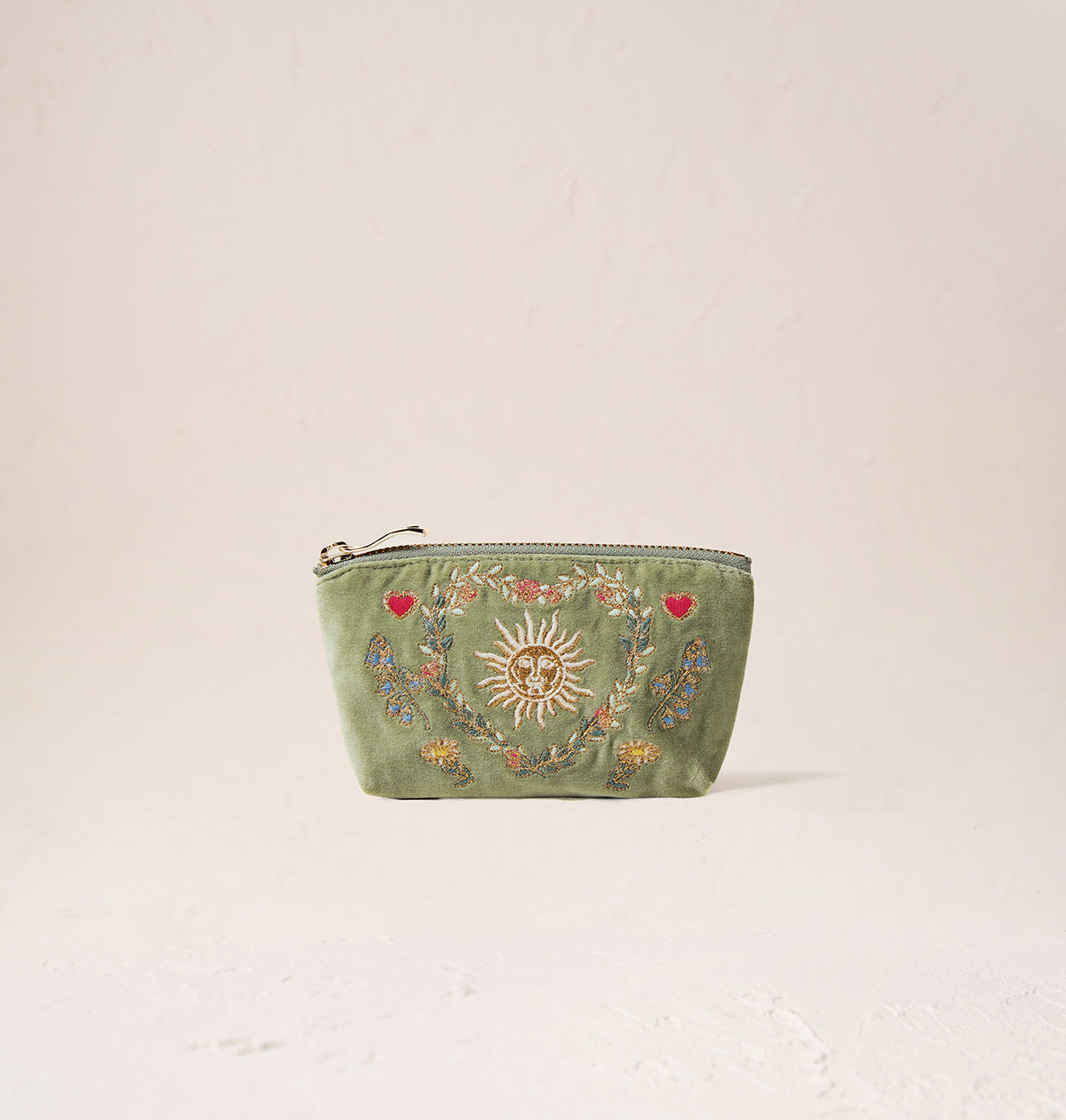 Earth Goddess Coin Purse - Olive Velvet