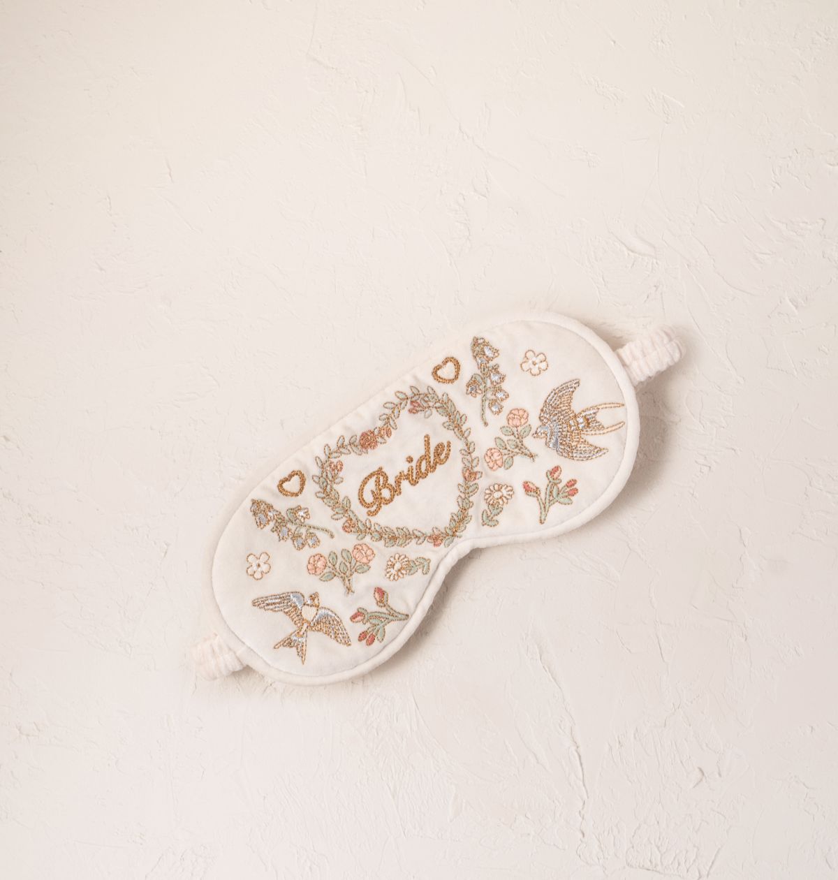 Earth Goddess Bride Eye Mask - Cream Velvet