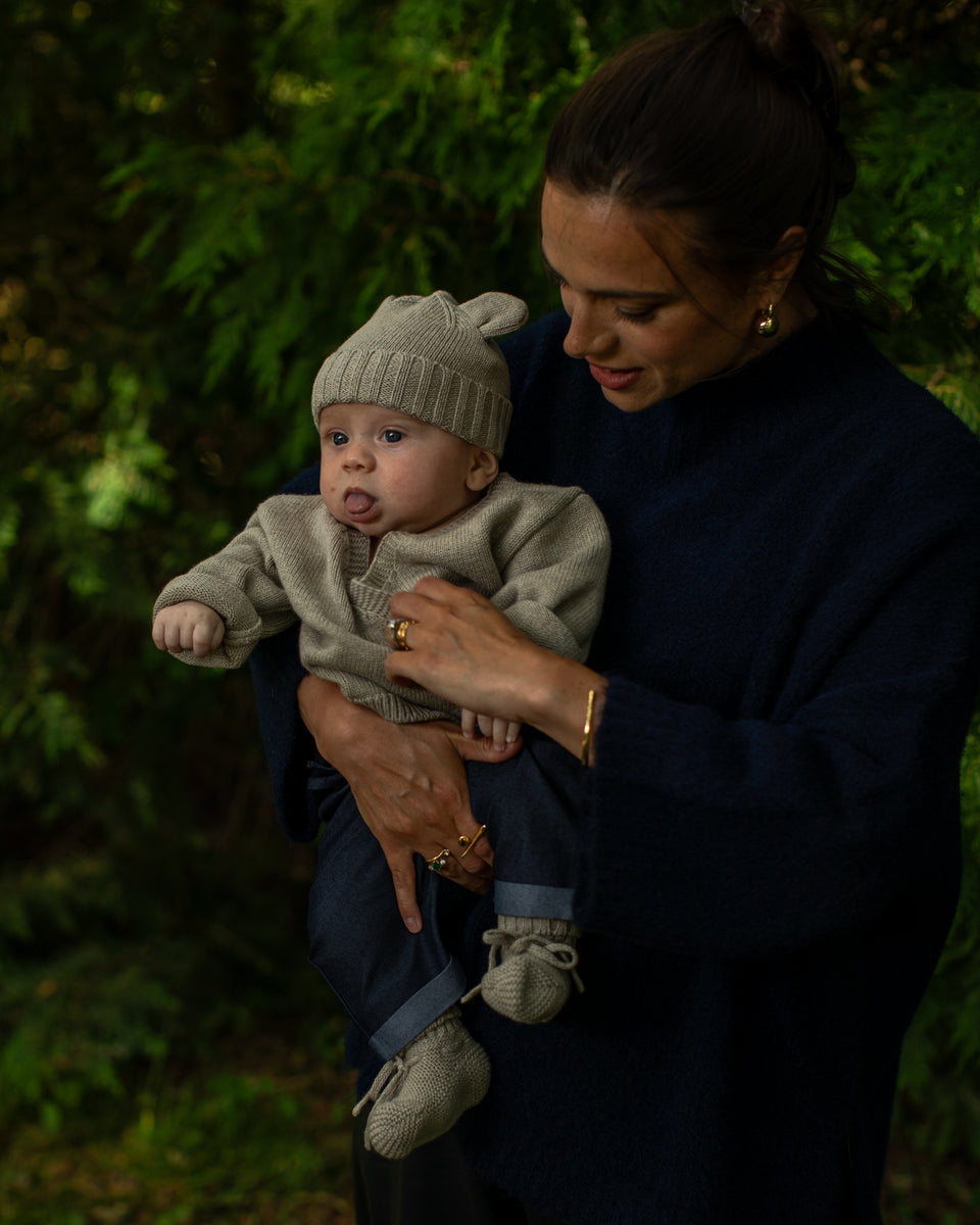 Squab Top - Marl Beige 3-6 months