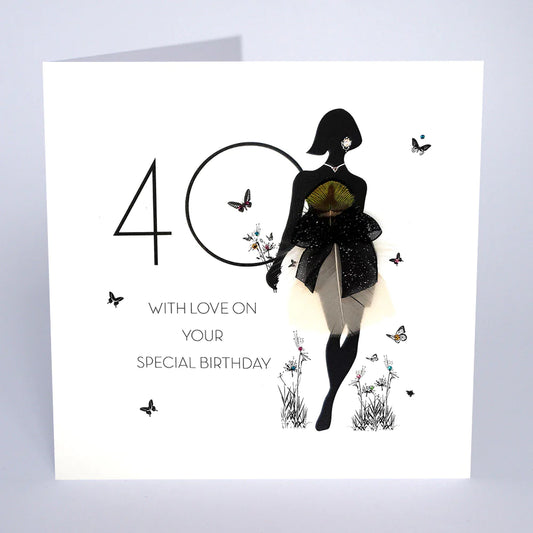 40 With Love On Your Special Birthday - Large Card