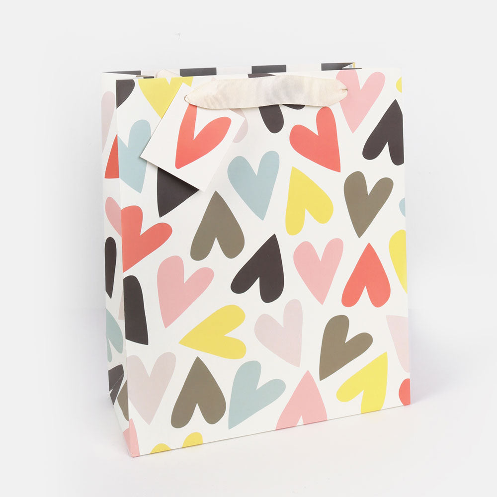 Jumbled Hearts Gift Bag - Large