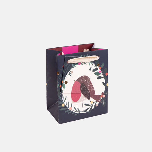 Robin and Wreath Small Gift Bag