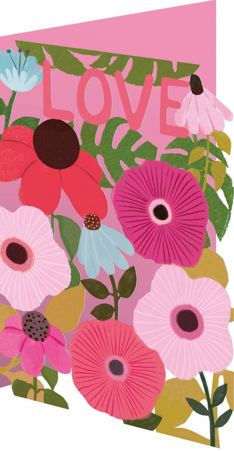 Pink Coneflowers Lsr Lasercut Card single