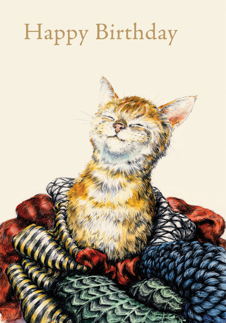 Moondoodle Petite Cat Birthday Card