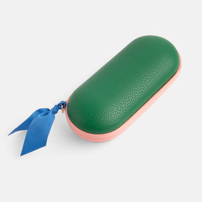 Green Zip Around Glasses Case