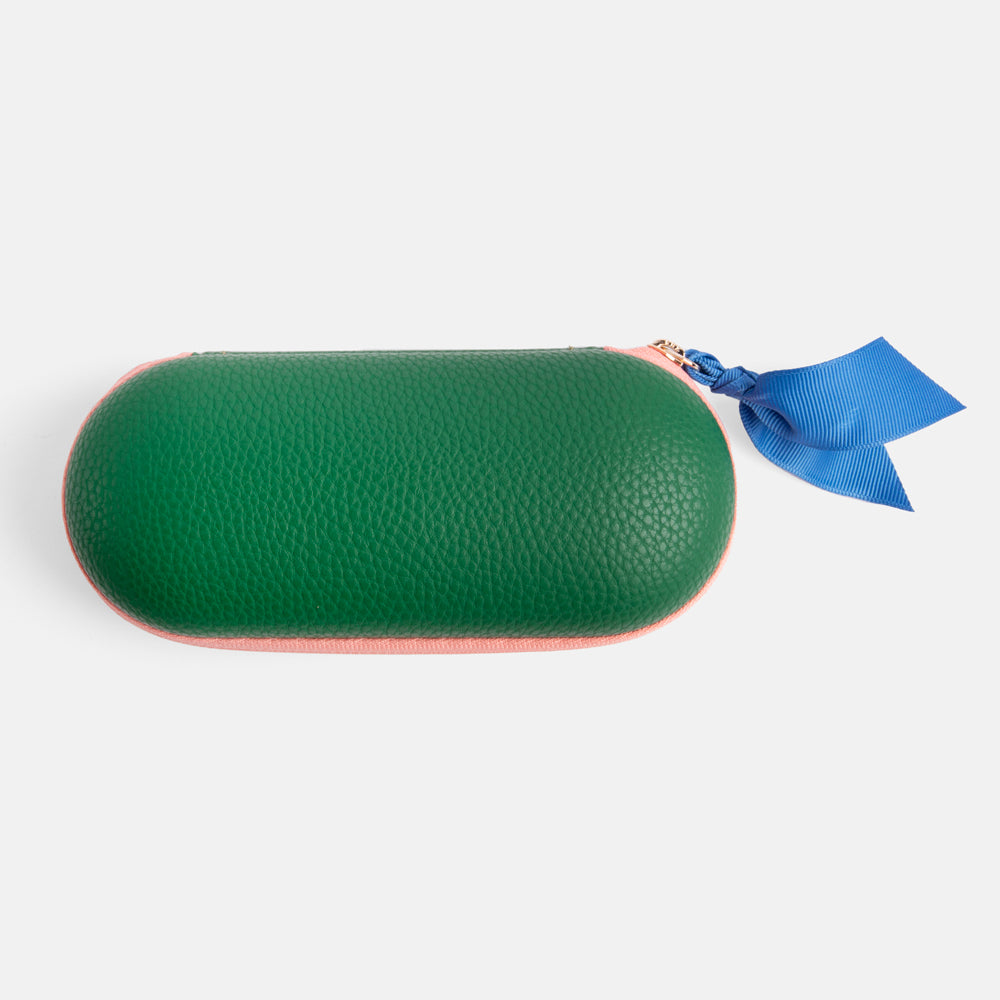 Green Zip Around Glasses Case