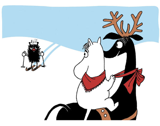 Moomin Riding a Reindeer Letterpress Christmas