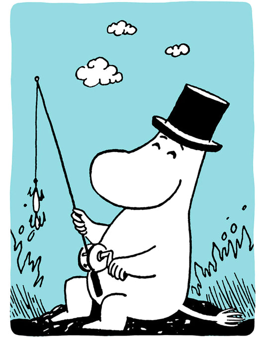 Moomin Happy Fishing Letterpress Card