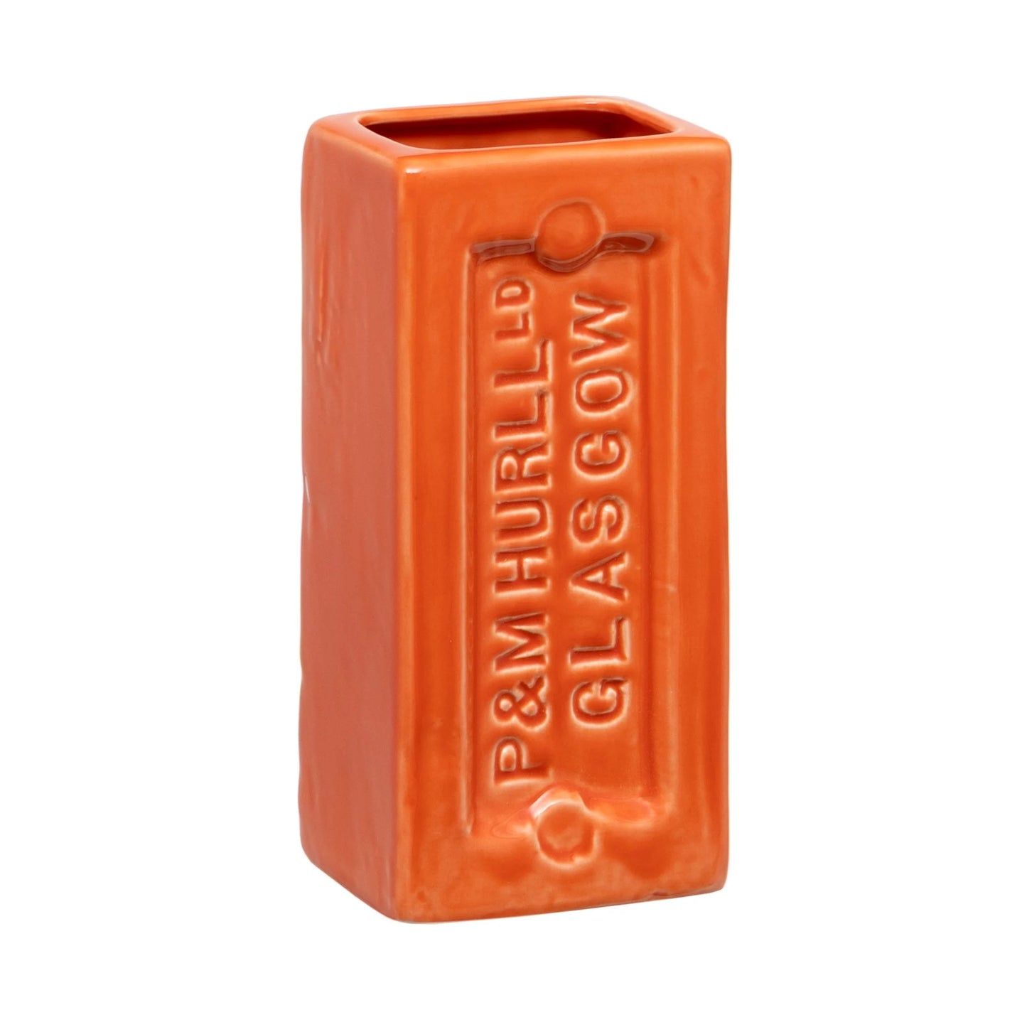 Glasgow Brick Vase - Orange