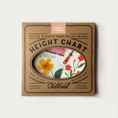 Garden Flowers Children's Fabric Height Chart