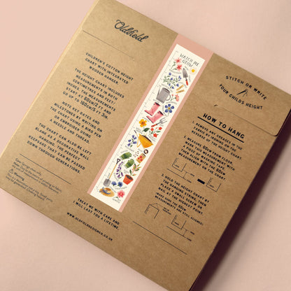 Garden Flowers Children's Fabric Height Chart