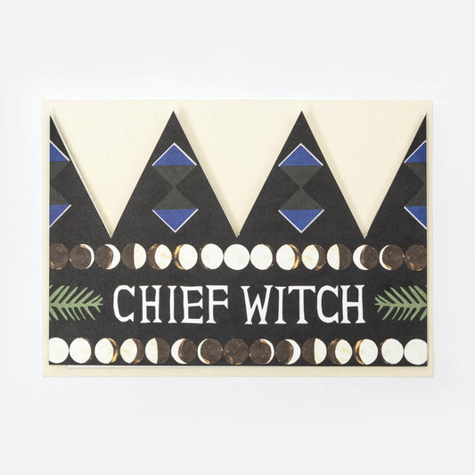 Chief Witch Card - Party Hat