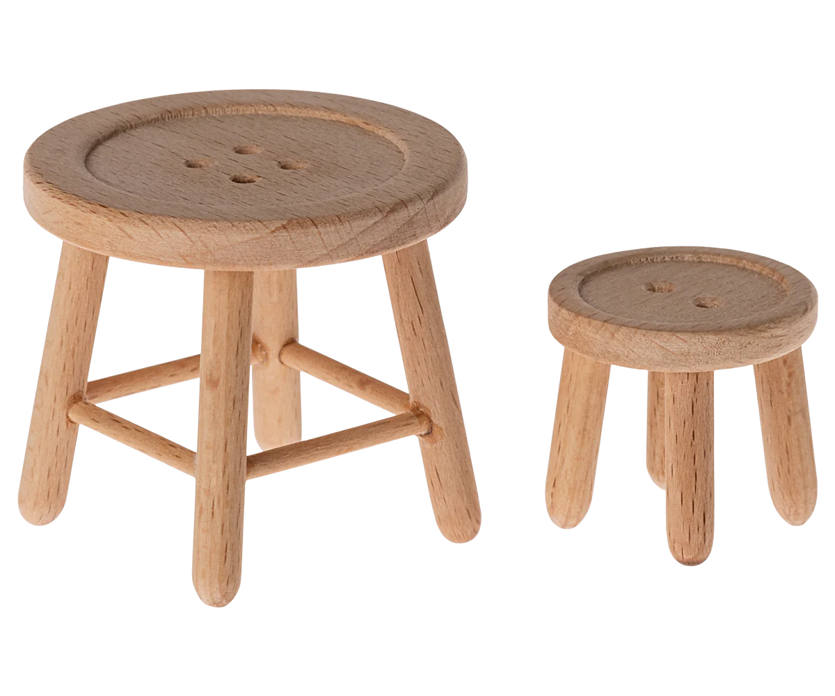 Maileg Table and Stool Set, Mouse