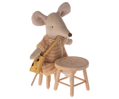 Maileg Table and Stool Set, Mouse