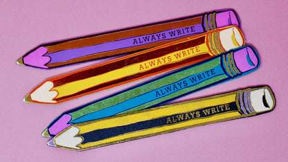 Always Write Pencil Bookmark - Yellow