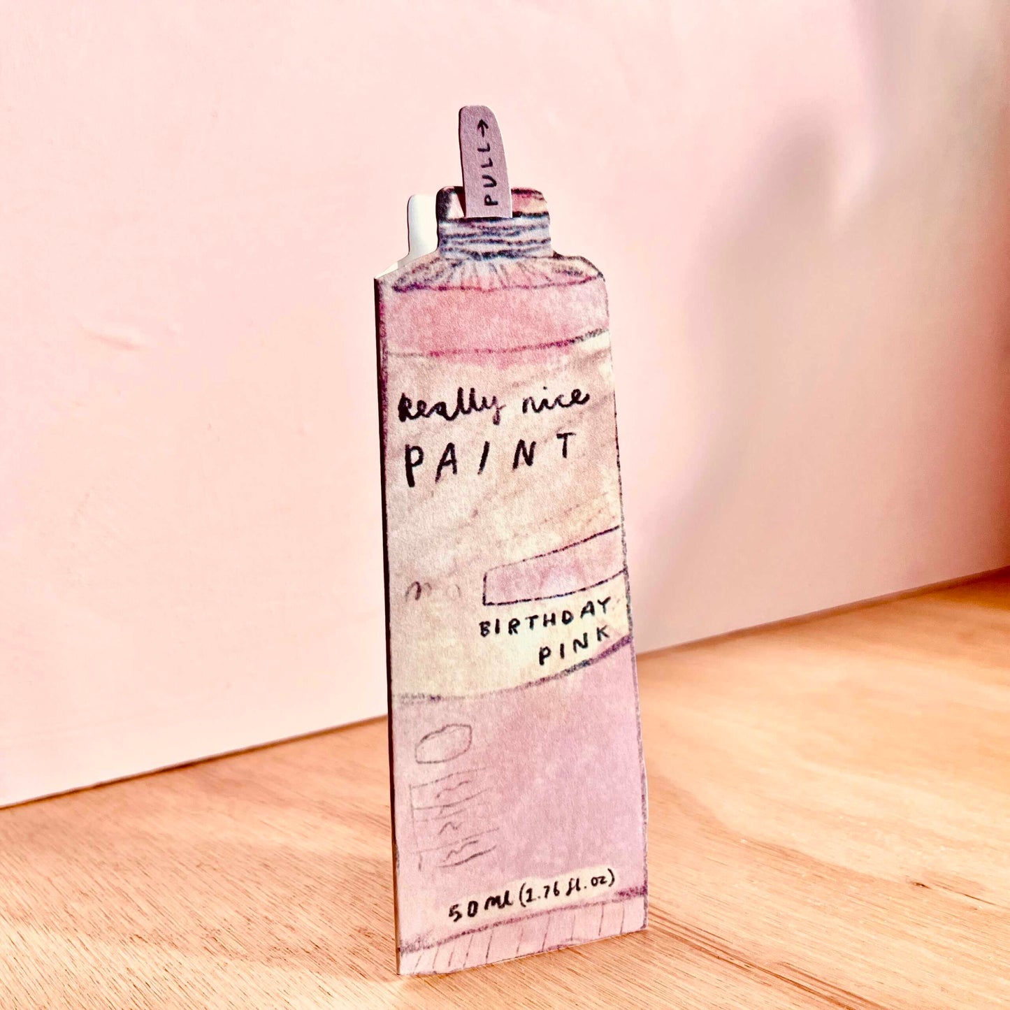 PINK PAINT BIRTHDAY CARD