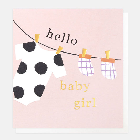 Hello Baby Girl Card
